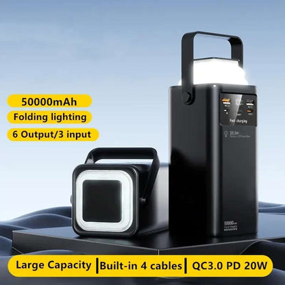 PowerBank 50.000mAh Almalux®, Banco de energía, Cargador Portátil, 22.5W con carga rápida y Luz Led incorporada