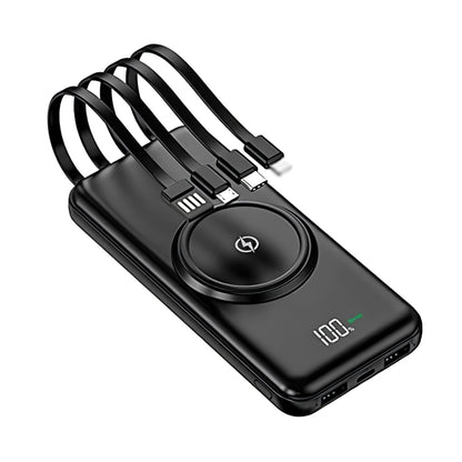 Batería Externa Universal PowerBank Almalux® de 10.000 mAh + Qi Carga Inalámbrica (4 Conexiones incorporadas)