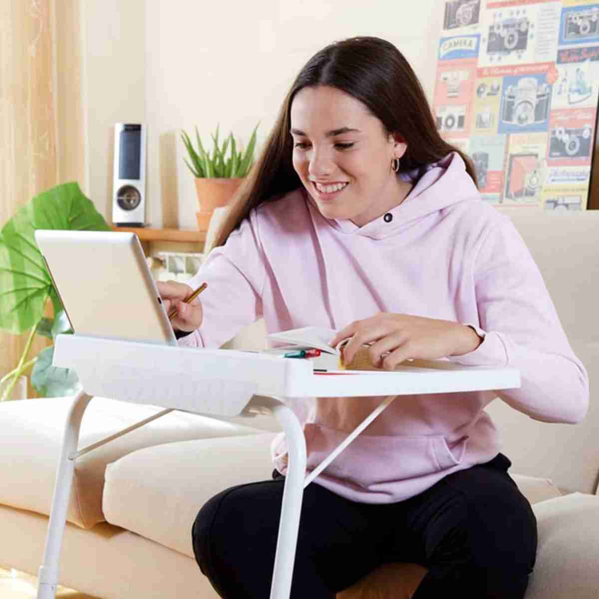 Mesa abatible Almalux® Smart con soporte para Tablet ó Teléfono