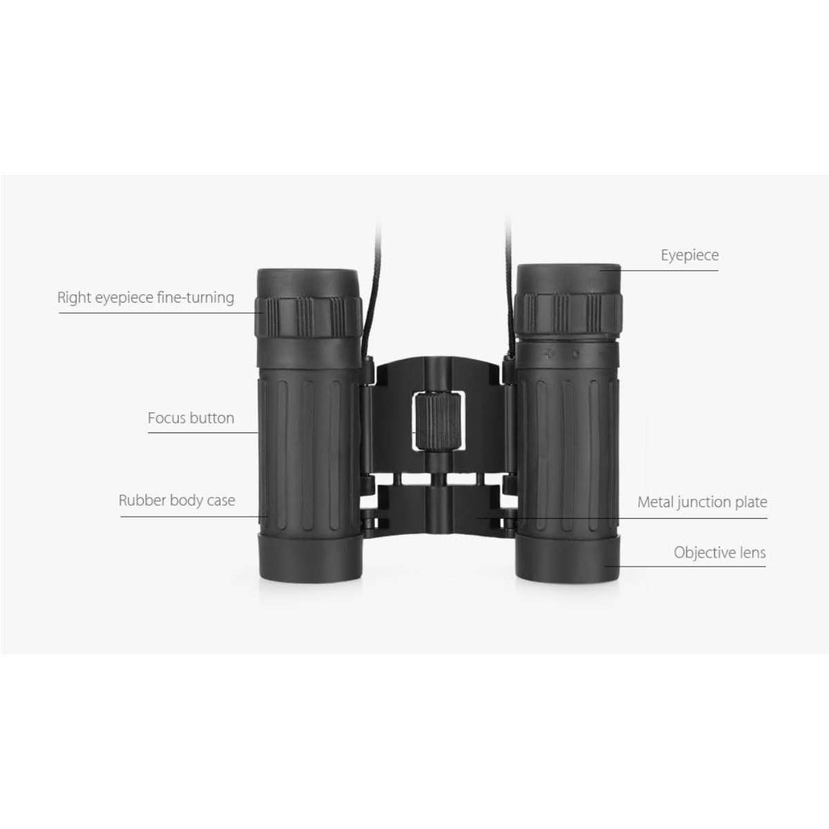 Prismático Binocular Almalux® plegable de 100 m/1000 m para caza, viajes, senderismo, observación de aves, etc