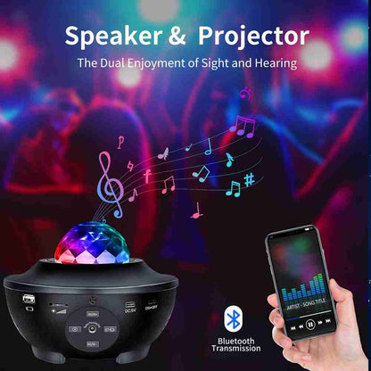 Proyector Estrellas LED con Control Remoto y Altavoz Bluetooth