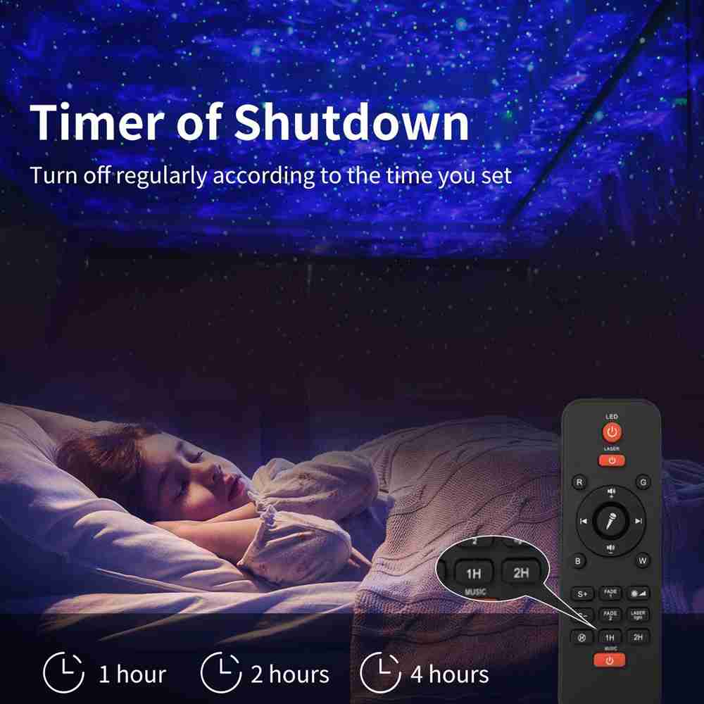 Proyector Estrellas LED con Control Remoto y Altavoz Bluetooth