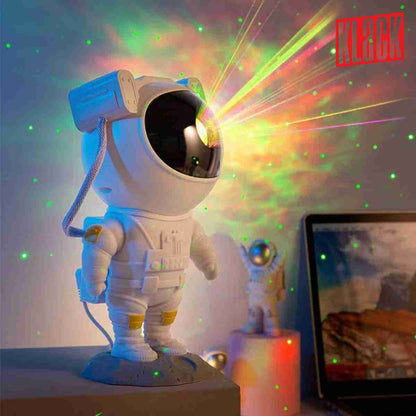 Proyector de luz Almalux® de astronauta de cielo nocturno con 7 efectos de nebulosa 360° para niños y adultos