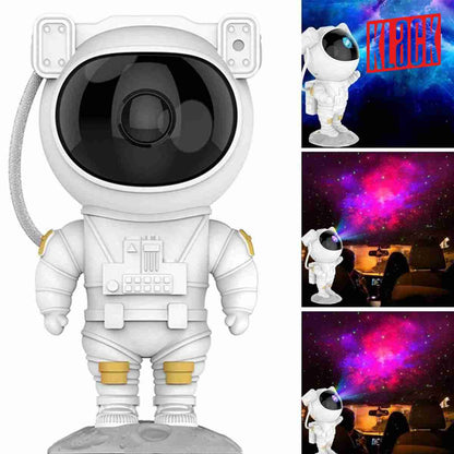 Proyector de luz Almalux® de astronauta de cielo nocturno con 7 efectos de nebulosa 360° para niños y adultos