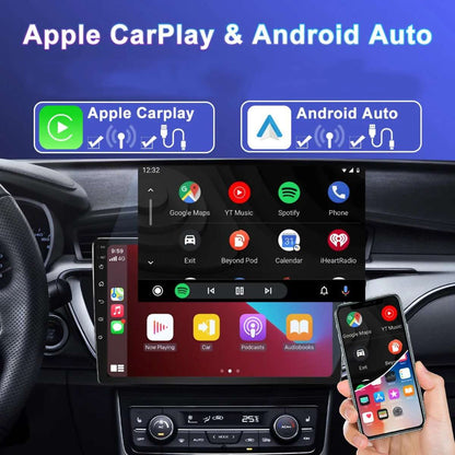Reproductor Multimedia Almalux® Android 1 DIN Universal – Pantalla 9" QLED, GPS, CarPlay & Android Auto | 6GB DDR RAM + 64GB ROM