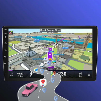 Reproductor Multimedia Almalux® Android 1 DIN Universal – Pantalla 9" QLED, GPS, CarPlay & Android Auto | 6GB DDR RAM + 64GB ROM