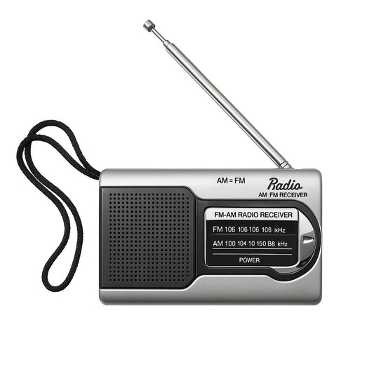 Radio Portátil AM/FM Almalux® con Altavoz Incorporado y Salida de Audio – Compacta y Práctica