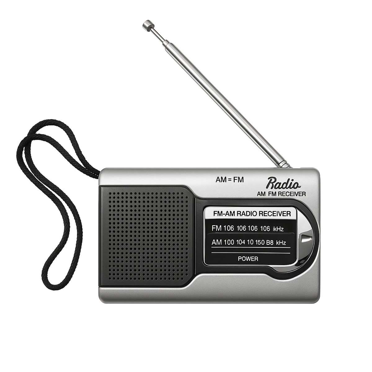 Radio Portátil AM/FM Almalux® con Altavoz Incorporado y Salida de Audio – Compacta y Práctica