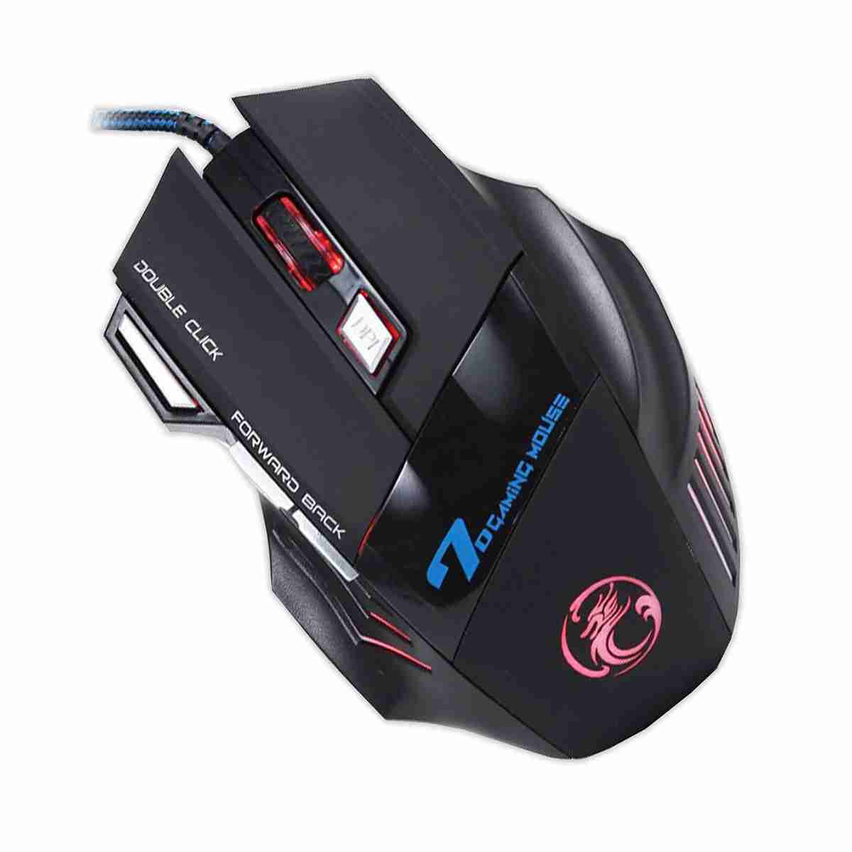 Ratón Almalux® X7 Gaming para juegos con cable -  7 botones -  ergonómico -  óptico
