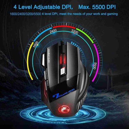 Ratón Almalux® X7 Gaming para juegos con cable -  7 botones -  ergonómico -  óptico