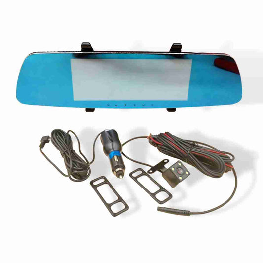 Retrovisor Dashcam-Almalux® Pro 7 Pulgadas -  Pantalla táctil -  Visión nocturna -  Espejo retrovisor -  Grabadora de conducción 1080P Full HD Doble Lente