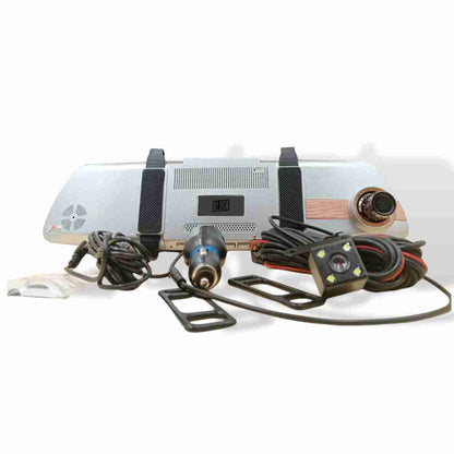 Retrovisor Dashcam-Almalux® Pro 7 Pulgadas -  Pantalla táctil -  Visión nocturna -  Espejo retrovisor -  Grabadora de conducción 1080P Full HD Doble Lente