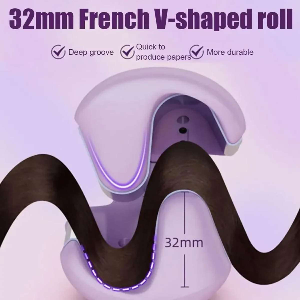Rizador Ondulador de Pelo Almalux® Ondas Francesas 32 mm con Cerámica, Iones Negativos, 4 Temperaturas y Calentamiento Rápido