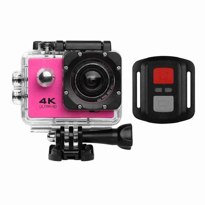 Videocámara Deportiva Almalux® Pro 4K con Mando: Captura cada momento en alta definición - Rosa