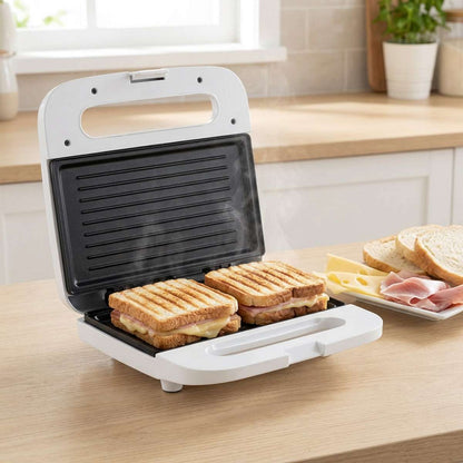Sandwichera Grill Almalux® 750W Antiadherente con Indicador Luminoso de Temperatura y Base Antideslizante Compacta