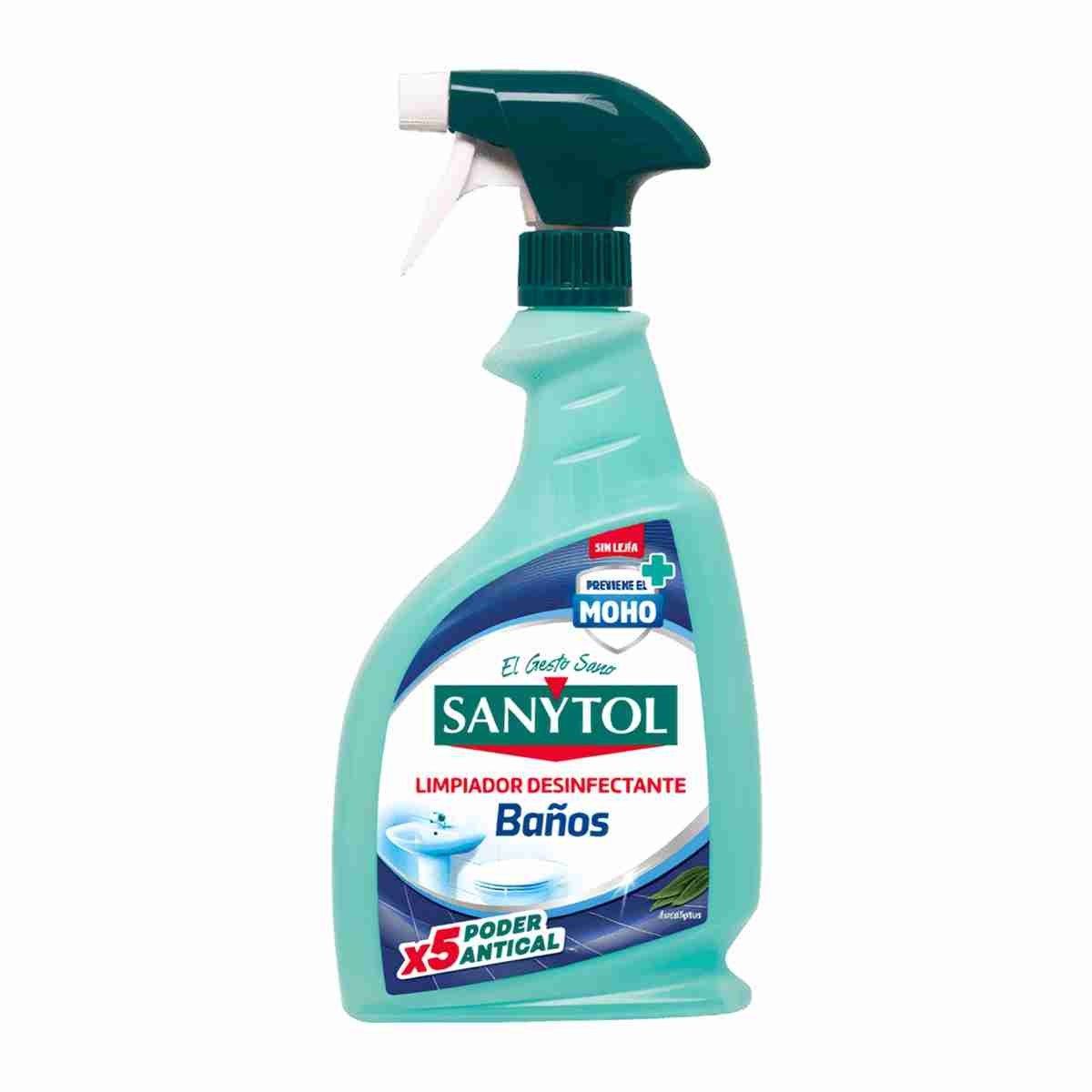 Sanytol – Limpiador Desinfectante Antical Baños -  Elimina Bacterias -  Hongos y Virus Sin Lejía -  Perfume Eucaliptus
