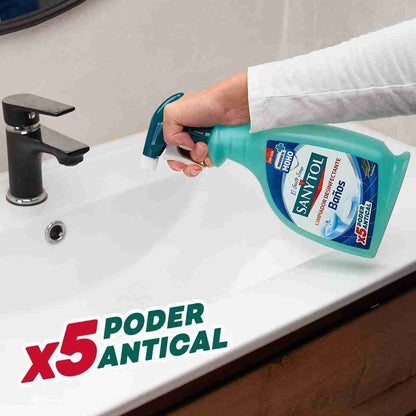 Sanytol – Limpiador Desinfectante Antical Baños -  Elimina Bacterias -  Hongos y Virus Sin Lejía -  Perfume Eucaliptus
