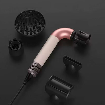 Secador de pelo Almalux® SECDYS CURVO sin aspas 5 en 1 con iones negativos, 1400W con Accesorios – Secado rápido, potente y silencioso