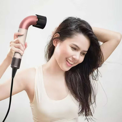 Secador de pelo Almalux® SECDYS CURVO sin aspas 5 en 1 con iones negativos, 1400W con Accesorios – Secado rápido, potente y silencioso