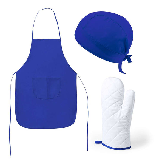 Set de Cocinero/a Almalux® con Delantal, Bandana y Manopla en Azul: Versátil y Elegante