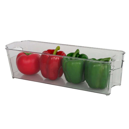 Set de Organizadores Almalux® – 8 Piezas de Plástico Transparente | Para Nevera, Cocina, Baño y Hogar | Apilables y Libre de BPA