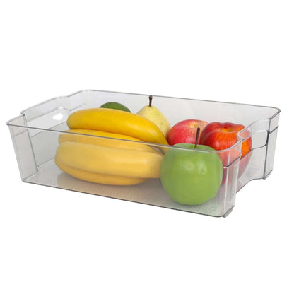Set de Organizadores Almalux® – 8 Piezas de Plástico Transparente | Para Nevera, Cocina, Baño y Hogar | Apilables y Libre de BPA