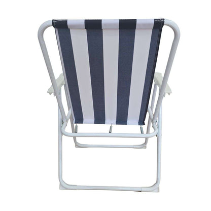 Silla Plegable Almalux® de 51.5 x 59 x 74 cm para Camping ó Playa - Rayas Azules