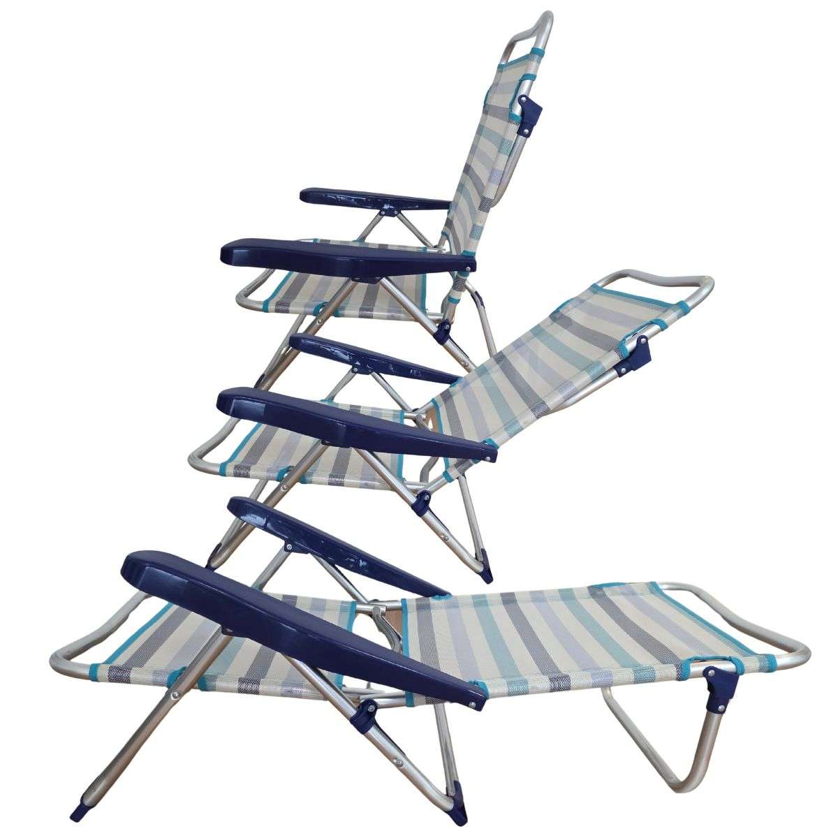 Silla Tumbona Plegable Almalux® de 65 x 60 x 85 cm para Camping ó Playa