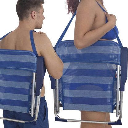 Silla Plegable Almalux® de 54 x 40 x 70 cm para Camping ó Playa con Asa de transporte