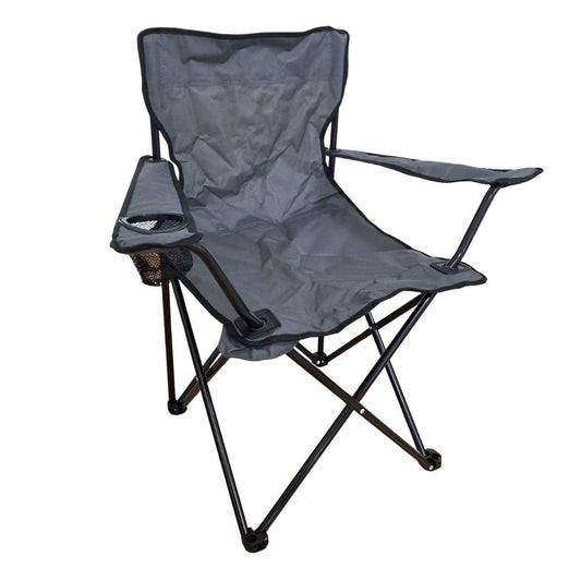 Silla Plegable Almalux® de 52 x 52 x 85 cm para Camping ó Playa con bolsa de transporte - Gris