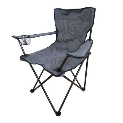 Silla Plegable Almalux® de 52 x 52 x 85 cm para Camping ó Playa con bolsa de transporte - Gris