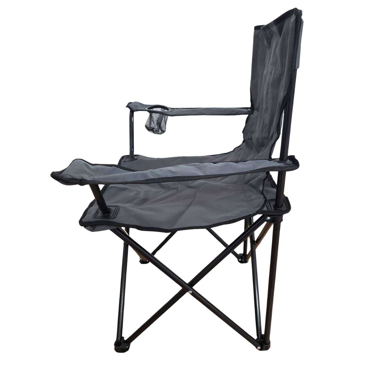 Silla Plegable Almalux® de 52 x 52 x 85 cm para Camping ó Playa con bolsa de transporte - Gris