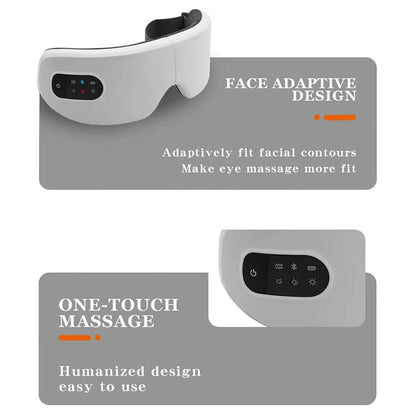 Gafas de Masaje Ocular Almalux® con Bluetooth, Calor Ajustable, Vibración, Temporizador y Diseño Plegable