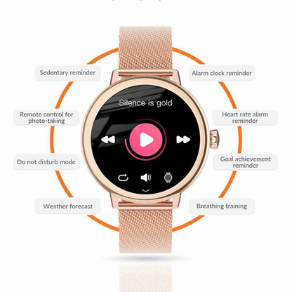 Smartwatch Almalux® para Mujer de Lujo -  Pantalla Amoled -  Llamadas Bluetooth -  Notificaciones -  100 modos deportivos -  monitor de salud
