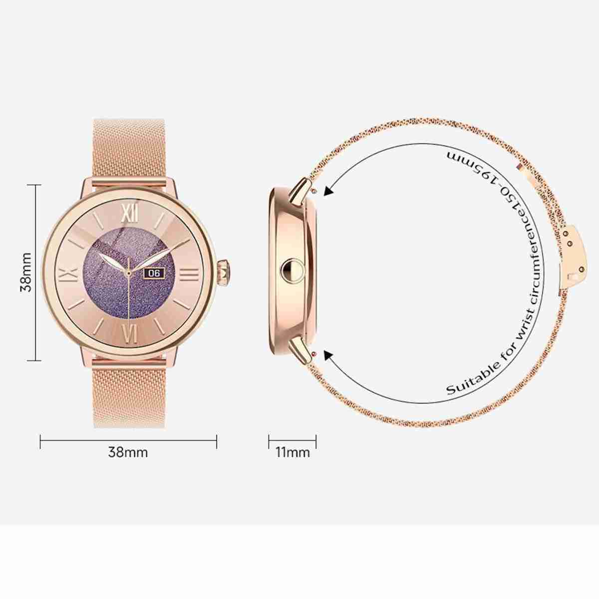 Smartwatch Almalux® para Mujer de Lujo -  Pantalla Amoled -  Llamadas Bluetooth -  Notificaciones -  100 modos deportivos -  monitor de salud