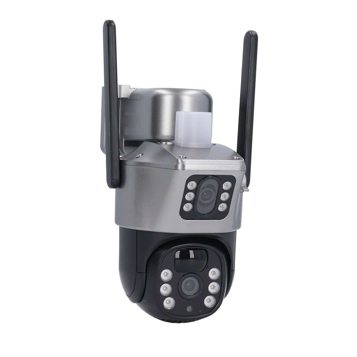 Cámara de Seguridad Solar Almalux® Wifi para el Hogar con doble lente, IP66, Impermeable, Función de Conversación de 2 Vías