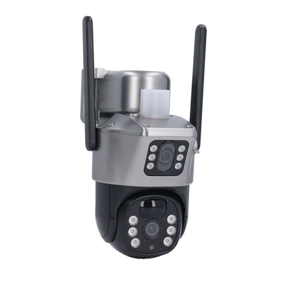 Cámara de Seguridad Solar Almalux® Wifi para el Hogar con doble lente, IP66, Impermeable, Función de Conversación de 2 Vías