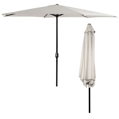 Sombrilla - Parasol para Jardín Almalux® - 270cm de Ancho - 6 Varillas Hierro - Regulable con Manivela