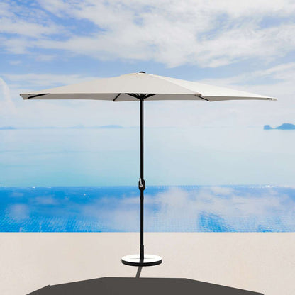 Sombrilla - Parasol para Jardín Almalux® - 270cm de Ancho - 6 Varillas Hierro - Regulable con Manivela