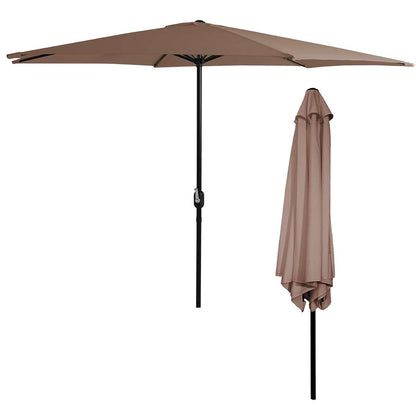Sombrilla - Parasol para Jardín Almalux® - 270cm de Ancho - 6 Varillas Hierro - Regulable con Manivela