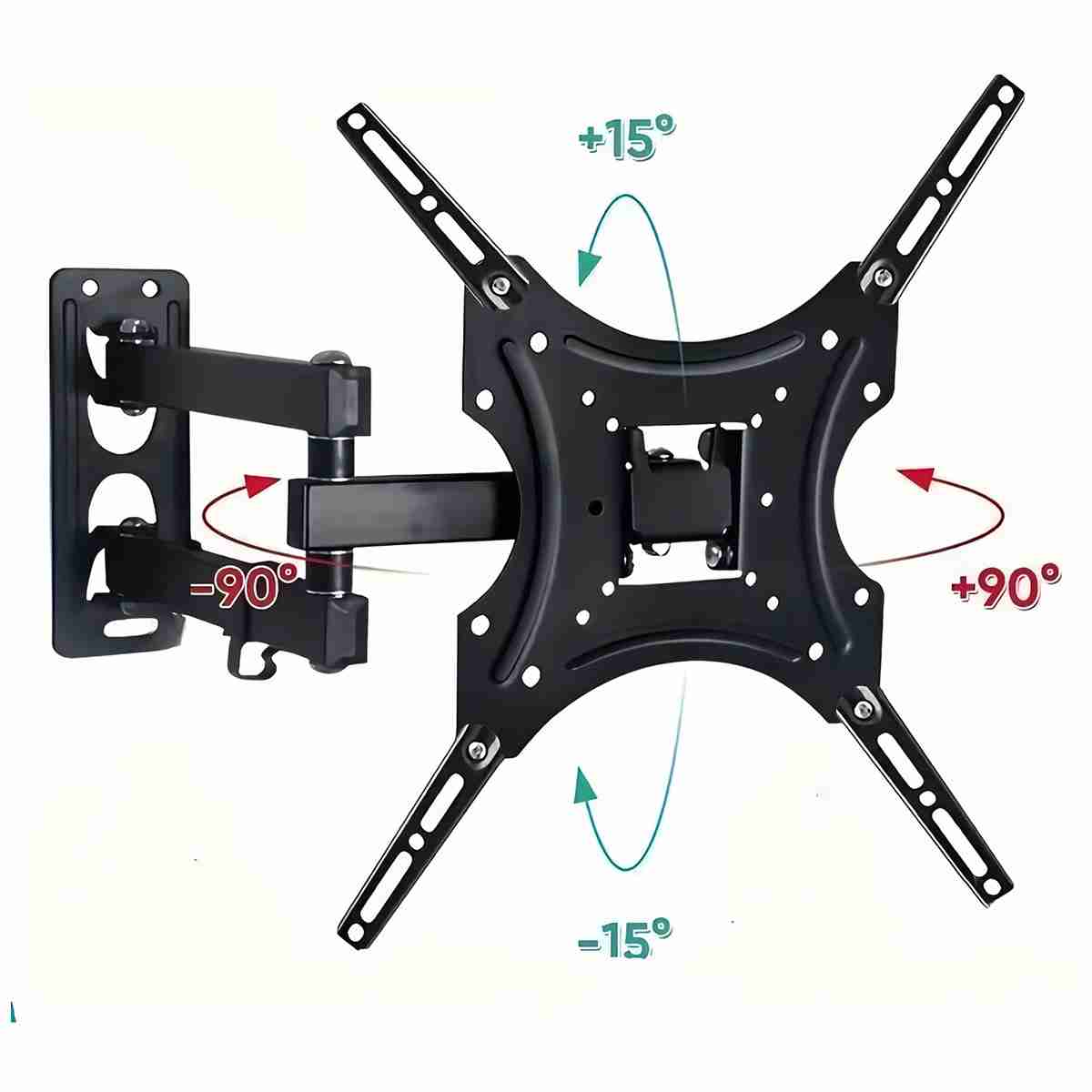 Soporte de televisión giratorio Almalux® para medidas de 14" hasta 55" Plasma LCD LED Flat Panel TV con VESA desde 75x75 a 400x400 mm con tornillería
