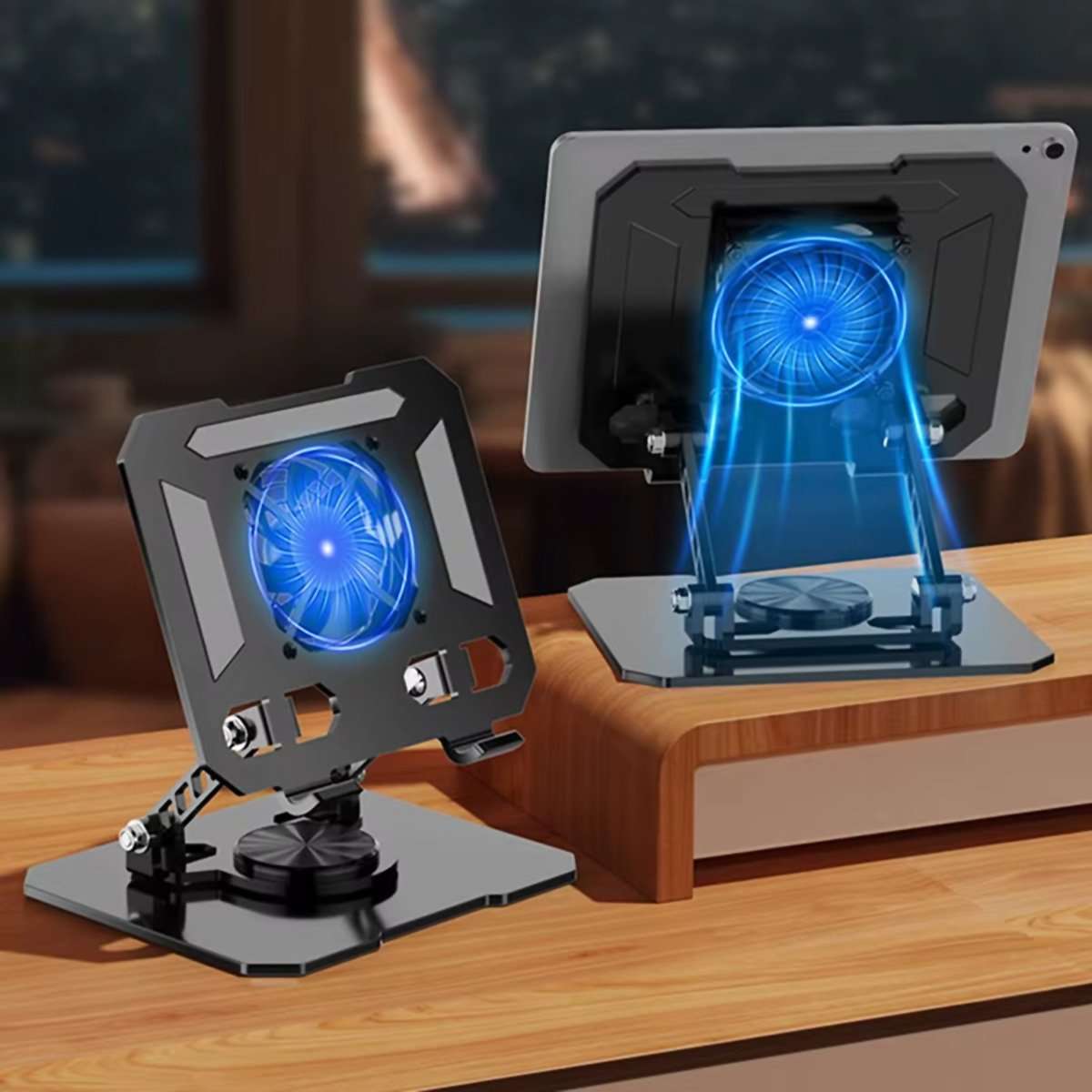 Soporte con refrigeración Almalux® multifuncional para tablet y portátil, soporte de elevación ajustable y plegable de escritorio