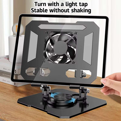 Soporte con refrigeración Almalux® multifuncional para tablet y portátil, soporte de elevación ajustable y plegable de escritorio