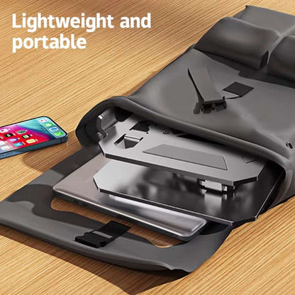 Soporte con refrigeración Almalux® multifuncional para tablet y portátil, soporte de elevación ajustable y plegable de escritorio
