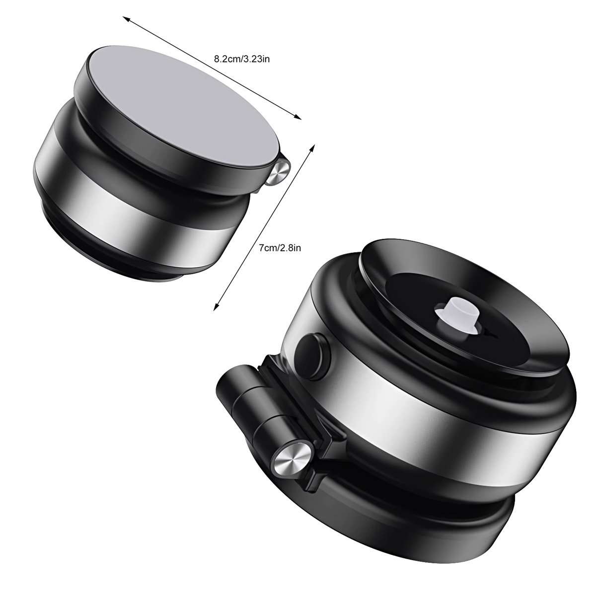 Soporte magnético de absorción automática Almalux® para teléfono, con ventosa de ultra vacío para superficies lisas, pantallas, espejos, cristal, encimera.