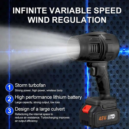 Soplador de Mano Inalámbrico "Almalux® Power Violent Fan", 120.000 RPM: Potencia y Versatilidad en un Diseño Compacto