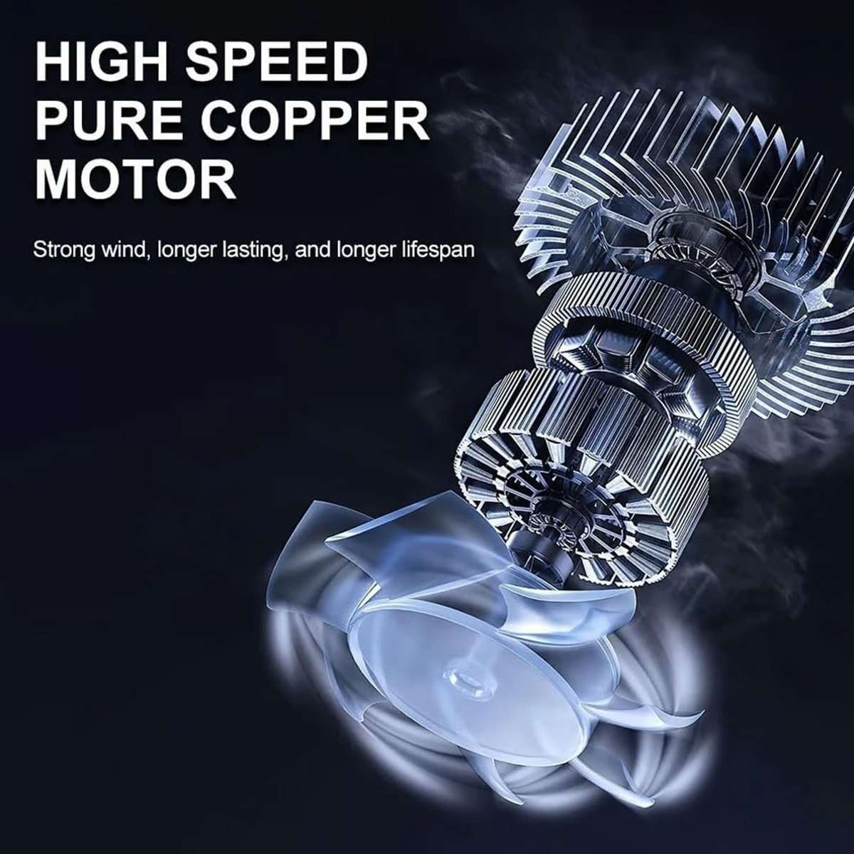 Soplador de Mano Inalámbrico "Almalux® Power Violent Fan", 120.000 RPM: Potencia y Versatilidad en un Diseño Compacto