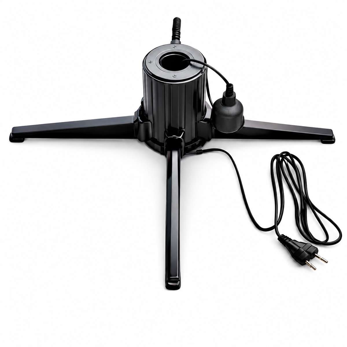 Soporte Giratorio Eléctrico 360° para Árbol de Navidad con Enchufe Integrado – Base Rotatoria Estable
