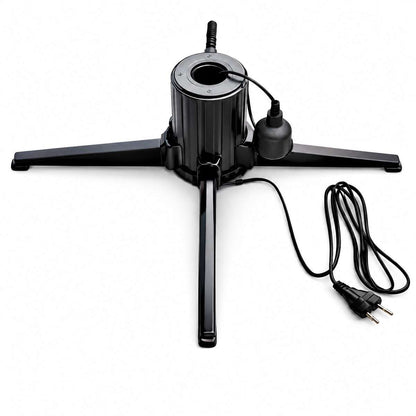 Soporte Giratorio Eléctrico 360° para Árbol de Navidad con Enchufe Integrado – Base Rotatoria Estable