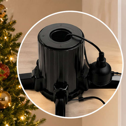 Soporte Giratorio Eléctrico 360° para Árbol de Navidad con Enchufe Integrado – Base Rotatoria Estable